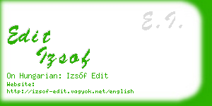 edit izsof business card