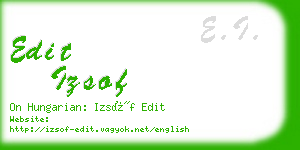 edit izsof business card